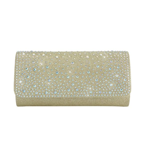 Rhinestone Clutch Purse Sparkling Party Evening Bag mal Wedding XD - Picture 1 of 8